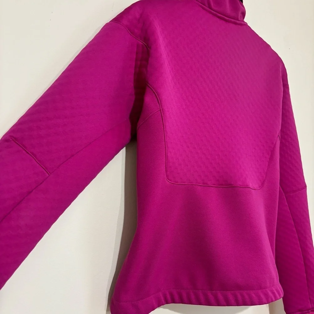 Nike Y2K fuchsia sphere thermal diamond quilted pattern zip up athletic jacket